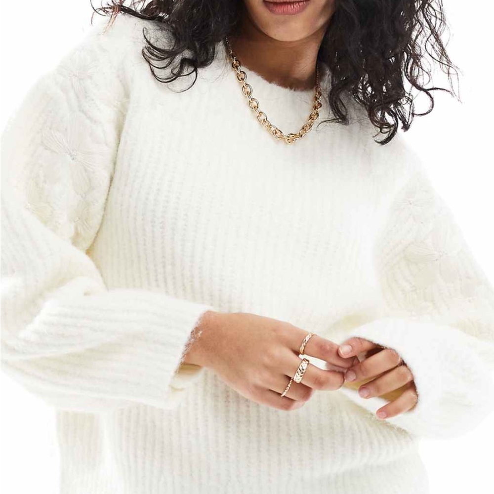 Cream dressy sweater